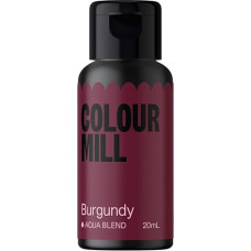 Colour Mill Aqua Blend Food Colouring Burgundy: Liquid Water Based Food Colouring - 20 ml