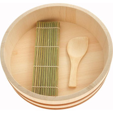 Hangiri - Sets Bamboo sushi with three spatulas and a mat made of bamboo