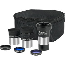 Svbony SV233 Eyepiece Telescope Set, 6 mm, 17 mm PLOSSL Eyepiece, 2 x Barlow Lens, Moon, ND4, 82A Colour Filter, with a Portable Bag, Seven Piece Telescope Accessories for Astronomical Visuals