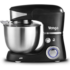 Venga! Virtuvinis kombainas, 5 l nerūdijančio plieno dubuo, keturi priedai, receptų knyga, 1000 W, juodas, VG M 3014