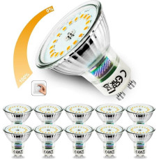 Allesgute GU10 LED Warm White 5 W Dimmable LED Lamp Glass Bulbs 700 lm LED Bulbs Replaces 45 W Halogen Bulbs 230 V Beam Angle 120° Pack of 10