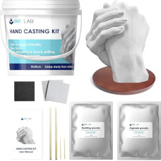 „INK LAB“ 3D rankų atspaudų rinkinys poroms su gipsu – dovana | 3D efektas, poroms, paprastas, su gipsu, dovanos idėja, vestuvėms