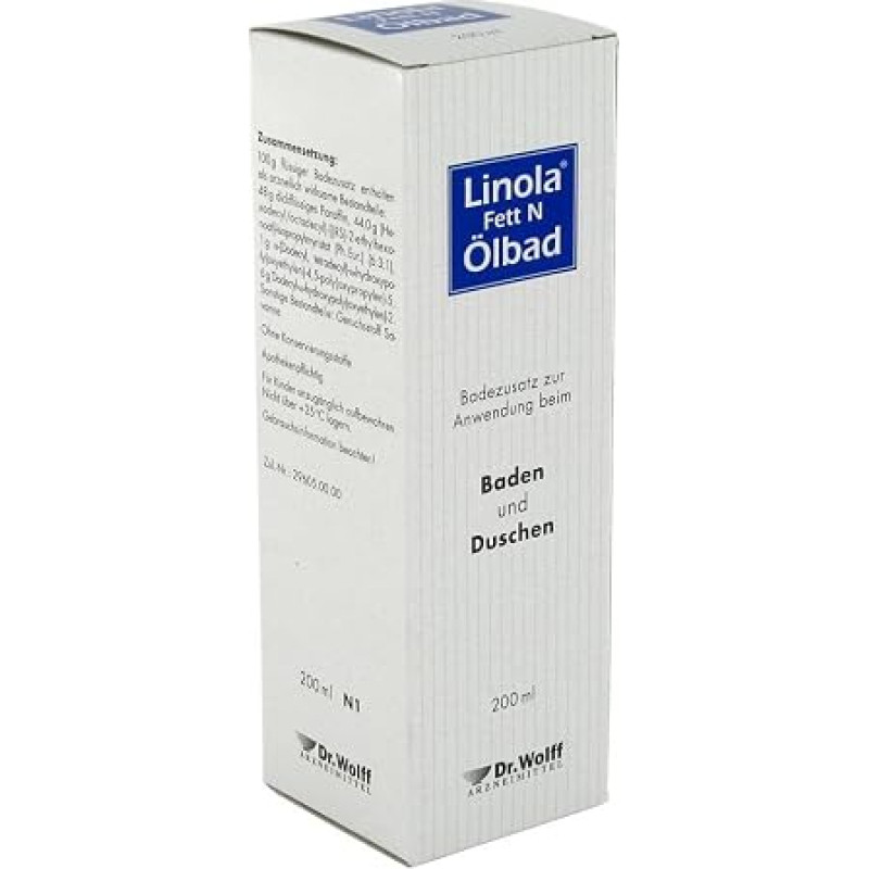 „Linola Fett N“ aliejinė vonia, 200 ml