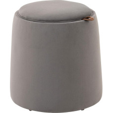 „Homcom“ taburetė su daiktų laikymo skyriumi „2-in-1“ su dangčiu, skersmuo 44 x 47,5 cm, tamsiai pilka | Apvali pėdų atrama, ottomanas, ottomanas, ottomanas, ottomanas, ottomanas, ott