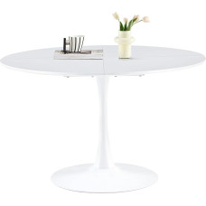 „buybyroom“ modernus apvalus valgomojo stalas, baro stalas, rašomasis stalas, skirtas virtuvei, valgomajam, svetainei ir biurui, 4–6 žmonėms, skersmuo 120 cm, baltas