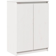 vidaXL Solid Pine Sideboard with 3 Compartments Chest of Drawers Sideboard Side Cabinet Multi-Purpose Cabinet Standing Cabinet White 60 x 36 x 84 cm