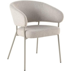 Bėžinė skandinaviško stiliaus valgomojo kėdė – modernios minkštos kėdės, pagamintos iš švelnaus velvetinio audinio ir turinčios metalines kojas – puikiai tinka virtuvėje ir valgomojoje kaip virtuvės bei valgomojo kėdės