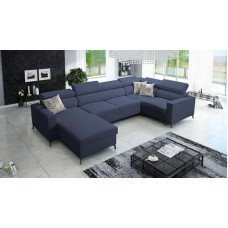 All4All Corner Sofa Emre V Maxi 351 x 183 x 198 cm - Sleep Function - Bed Box - U-Shape - Couch - Corner Couch - Sofa Bed - Living Room Landscape - Sofa - Upholstered Sofa - Living Room Furniture -