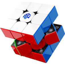 GAN V100 „Maglev Magic Cube“ magnetinis 3x3 profesionalus greitųjų kubų rinkinys su UV apdaila | 64 g sveriantis ypač lengvas greitųjų kubų rinkinys, puikus galvosūkių žaidimas suaugusiems ir vaikams, tinkamas varžyboms, juodas vidinis paviršius