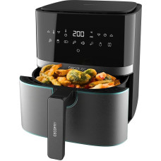 „Cecotec“ karšto oro keptuvė 5,5 l „Cecofry Full InoxBlack Pro 5500“. 1700 W, be aliejaus keptuvė, dietinė ir skaitmeninė, jutiklinis ekranas, nerūdijančio plieno apdaila, „PerfectCook“ technologija, termostatas, 8 režimai | Keptuvė be aliejaus, dietinė i