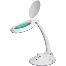 „Neatfi Elite“ LED didinamoji lempa su apsauginiu dangteliu nuo dulkių, 6500 K, 5 dioptrijų, 20 000 valandų tarnavimo laikas, reguliuojamas apšvietimas, apsauga nuo akinimo (balta, 12,7 cm)