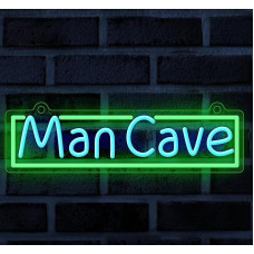 Man Cave Neon Sign YuanDian, Neon Lights for Gamer Room Wall Decoration, Gift Ideas for Boys Game Nephew Men Teen Son Grandson