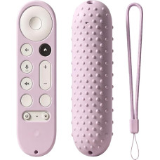 Silikon-Schutzhülle für Google TV-Streamer 4K, Google TV (4K) Sprachfernbedienung 2024, rutschfest, Silikon, leuchtendes Violett