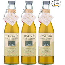 „Cufrol Olio EVO Terre Francescane L’Italiano“ natūralus aukščiausios kokybės alyvuogių aliejus, išspaustas šaltuoju būdu ir nefiltruotas, iš Italijos, su „FeinWert“ elektronine knyga (3 x 0,5 l)