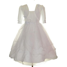 Children's Girl's 2 Piece (Jacket and Dress) 2 Years 104 116 128 140 152 - 140 White