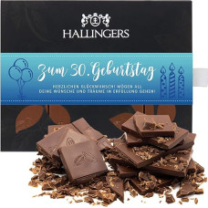 Hallingers 30-asis gimtadienis – Švelniai tirpstantis grynas šokoladas su pilnu pienu – Rankų darbo, be alkoholio (dėžutė) – Vasaros dovana ir puiki dovana šašlykų vakarėliui | Sveikinimai gimtadienio proga, jubiliejaus proga