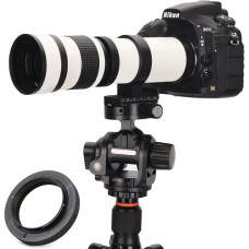 Teleobjektyvas „JINTU“ 420–800 mm F8,3, EF objektyvas su rankiniu fokusavimu, skirtas „Canon EOS 4000D“, „2000D“, „1500D“, „850D“, „800D“, „750D“, „600D“, „500D“, „90D“, „5D III“, „D90“, „D5600“, „D5200“, „D510“0, „D7 200“, „D7100“, „D3100“, „D3200“