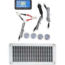 12V 30W Tragbares Solarpanel-Set mit Controller für Outdoor-Camping-Freizeitfahrzeuge und Boote