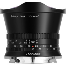 TTARTISAN 7,5 mm F2,0 Z „Fisheye“, APS-C ultraplačiakampis fiksuoto židinio nuotolio rankinis objektyvas, skirtas „Nikon“ Z-Mount jungčiai (Z-Mount, juodas)