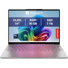 „Lenovo Yoga Slim 7 Aura Edition“ nešiojamasis kompiuteris „Copilot+“ – 14 colių 2,8K WQXGA+ (2880x1800) OLED ekranas, „Intel Core Ultra 7 256V“, 16 GB RAM, 1 TB SSD, „Intel Arc“ vaizdo plokštė, „Windows 11 Home“ – „Luna Grey“
