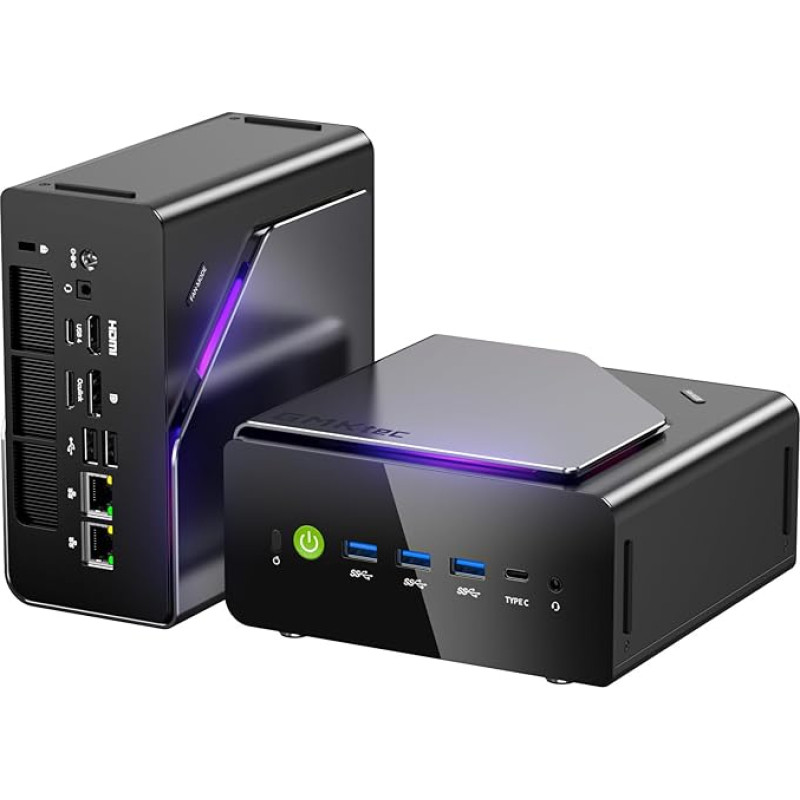 „GMKtec K15 AI Mini PC Oculink“ su „Intel Core Ultra 5 125U“ procesoriumi, 48 GB DDR5 RAM, 1 TB SSD, mini kompiuteris su AI „Boost“ technologija, 3 M.2 2280 atminties išplėtimo lizdai, du 2,5 GbE tinklo adapteriai, HDMI 2.1, USB4