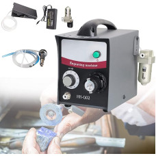 Jewelry Making Kit, Jewelry Engraving Machine Set with Pneumatic Engraving Machine, 400-800rpm, Adjustable Speed, Pneumatic Single Head Engraving Handpiece, Microg