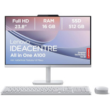 „Lenovo IdeaCentre All-in-One A100“ kompiuteris | 23.8 colių „Full HD“ ekranas | „Intel Core i3-N305“ procesorius | 16 GB RAM | 512 GB SSD | „Intel UHD Graphics“ vaizdo plokštė | „Win11 Home“ | QWERTZ klaviatūra | Pilka spalva | Komplekte yra klaviatūra i