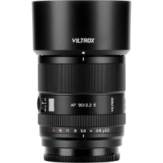 VILTROX 90 mm F2.2 E EVO objektyvas, AF 90 mm f2.2, skirtas „Sony E“ jungčiai, automatinio fokusavimo APS-C objektyvas, skirtas „Sony E“ modeliams ZV-E10 II, A7C II, A6400, A7R V, FX3, A7S III, A6700, A93, A7 III, FX30