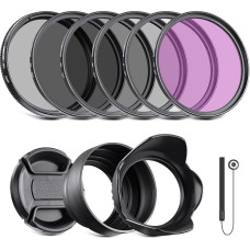 „Neewer“ 52 mm profesionalus UV CPL FLD objektyvo filtras ir ND (neutralaus tankio) filtrai (ND2, ND4, ND8) – priedų rinkinys, skirtas „Pentax“ DSLR fotoaparatams