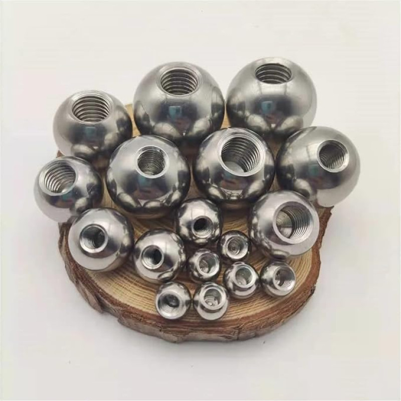 Bohrkugeln aus Edelstahl 1 stücke M2 M3 M4 M5 M6 M8 M10 M12 Gewinde Halb Loch Edelstahl Bohren Kugeln Weibliche Sackloch glatte Ball Perle(M5,18mm)