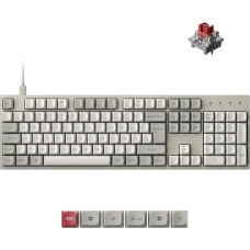 „Keychron C2 Pro 8K“ laidinė mechaninė QWERTY klaviatūra su raudonaisiais jungikliais