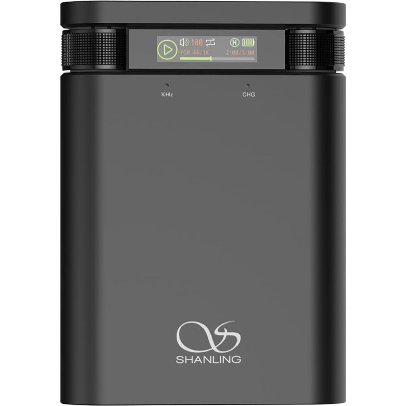 „Shanling H2“ ausinių stiprintuvas su dekoderiu „viskas viename“, „Bluetooth 5.0“, DAC 43198, USB XU208, 3,5 mm + 4,4 mm simetrinė išvestis, ekranas su baterijos rodikliu, vietinis atkūrimas (juodos spalvos)