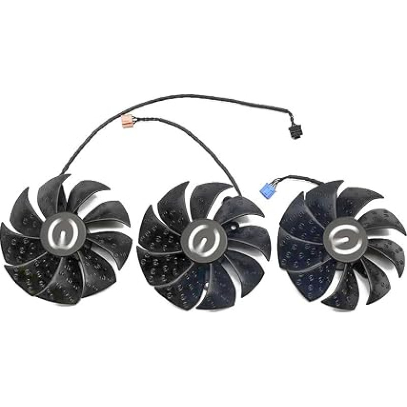 Vaizdo plokščių aušintuvai EVGA RTX 3070 Ti FTW3 Ultra Gaming, RTX 3080 FTW3-Gaming, 3090 Ti FTW3 Black Gaming | Atsarginiai ventiliatoriai, vaizdo plokščių oro aušintuvas PLD09220S12H (komplektas, 3 ventiliatoriai)