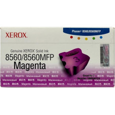 „Xerox 108R00724“ originalūs 3 vnt. raudonai violetinės spalvos vientisų rašalų lazdelės, skirtos modeliams 8560 ir 8560MFP – užtenka 3 400 puslapių