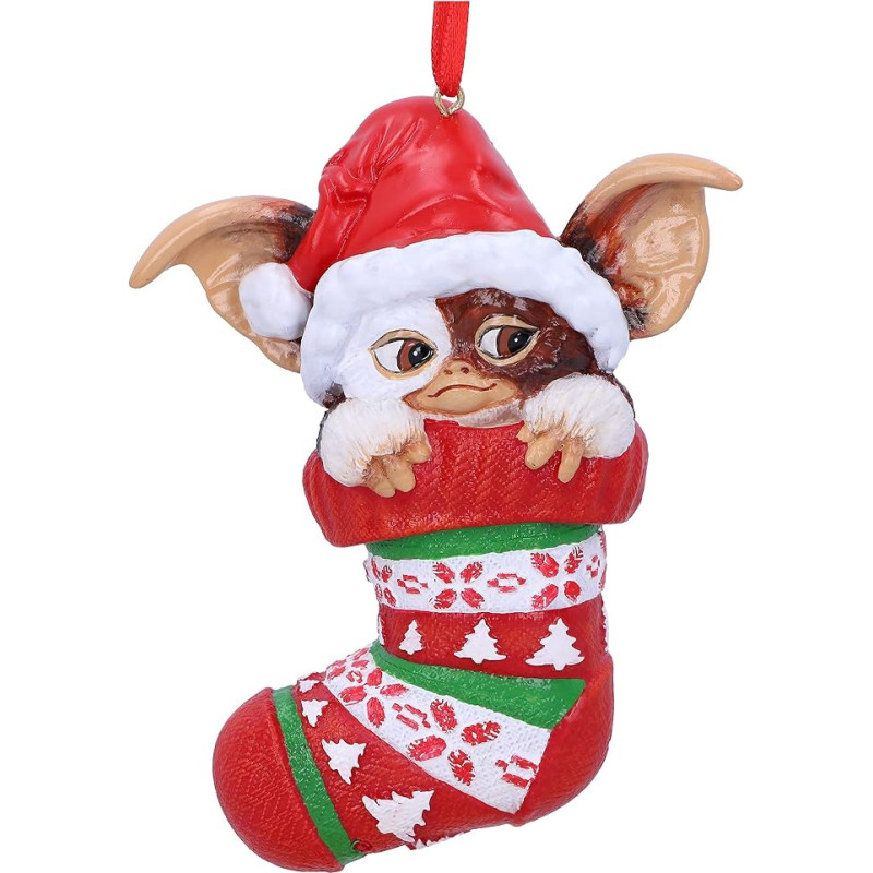 „Nemesis Now“ gremlinai „Gizmo“ kabinamos kojinės, šventinės, dekoratyvinės, kalėdinės, raudonos, 12 cm, B5588T1, vieno dydžio