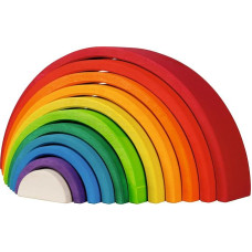 goki 58478 – „Rainbow“ klevmedžio „Evolution“ statybiniai blokeliai – 11 vnt. – spalvingi dažai vandens pagrindu – „Montessori“ žaislas – pagaminta ES