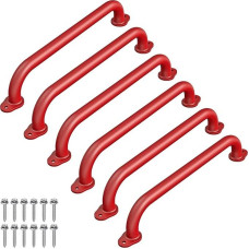 SELEWARE 6PCS Klettergriffe Outdoor Haltegriffe Spielturm - Haltegriff Edelstahl 43CM Kletterwand Griffe rutschfeste Badezimmer Haltegriff, Dusche Griff