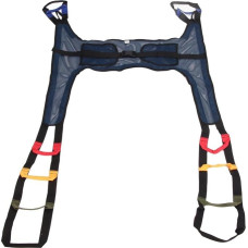 Fyearfly Lifting Strap for Toilet Patients, Patient Lifter Sling Stairs, Toilet Carry Strap Padded Nylon Patient Lifter Transfer Aid for Standing Walking Training Dark Blue Mesh Fabric in H Shape