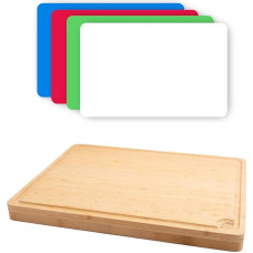Point-Virgule Chopping board with 4 inserts 40 x 30 x 4 cm
