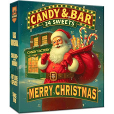 JAV XXL Advento kalendorius 2026 | 24 JAV saldainiai originalaus dydžio | Candy & Bar®
