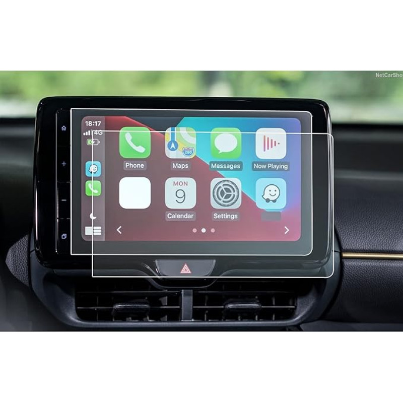 CDEFG Compatible with Toyota Yaris Cross 2021-2023 Navigation Protective Film 4H Scratch-Resistant Yaris Cross 9 Inch GPS Transparent Screen Protector Car Navigation Film Yaris Cross 2023 Accessories