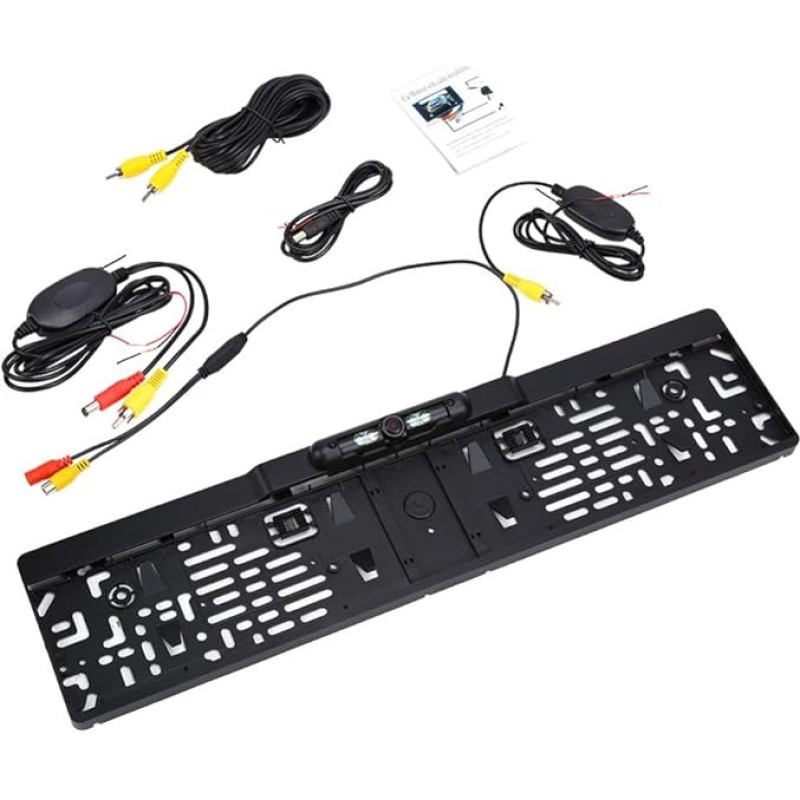 Wireless Reversing Camera Qiilu Car Vehicle Wireless Reversing Camera with Wireless Receiver EU Number Plate IP68 170 Degree