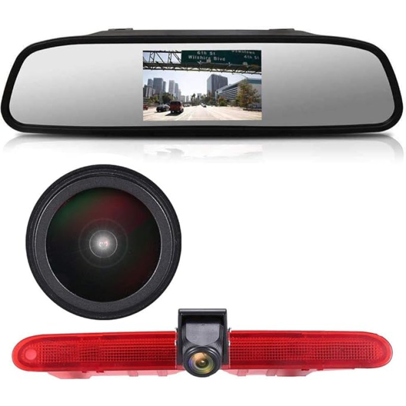 1280 x 720 Pixel Car Third Roof Top Mount Brake Light Camera Brake Light Reversing Camera IR Light for Peugeot Partner 2 Tepee Rifter 2008-2016 Citroen Berlingo 3 3 B9 Box from Year of Manufacture +