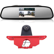 navinio Third 3rd Brake Light Reversing Camera Brake Light Rear View with Night Vision Waterproof + 4.3 Inch LCD Car Screen Replacement for Toyota Proace Citroen Jumpy Peugeot Expert Fiat Scudo