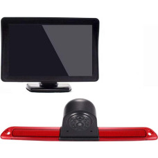 Bremsleuchte Rückfahrkamera + 4.3 Zoll TFT LCD Farbdisplay Auto Monitor, IR Nachtsicht Auto Rückfahrkamera Set wasserdichte für Mercedes Sprinter W609 Viano Vito Transit Ducato VW Crafter Master