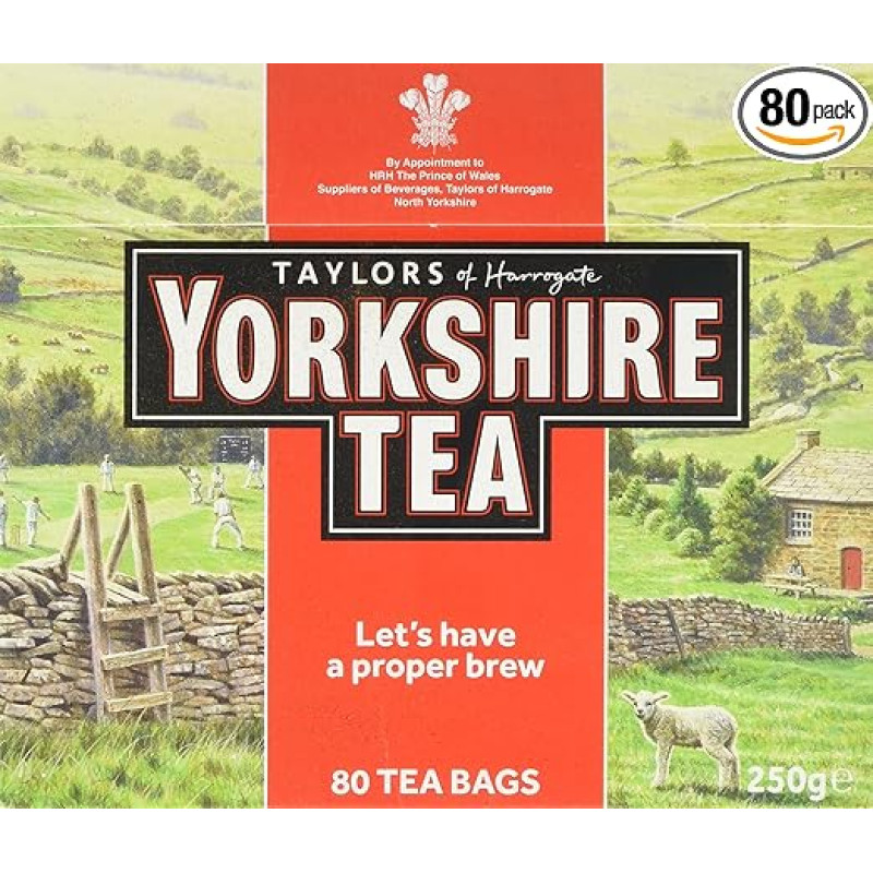 Taylors of Harrogate Yorkshire Tea 80 maišelių 250g juodosios arbatos