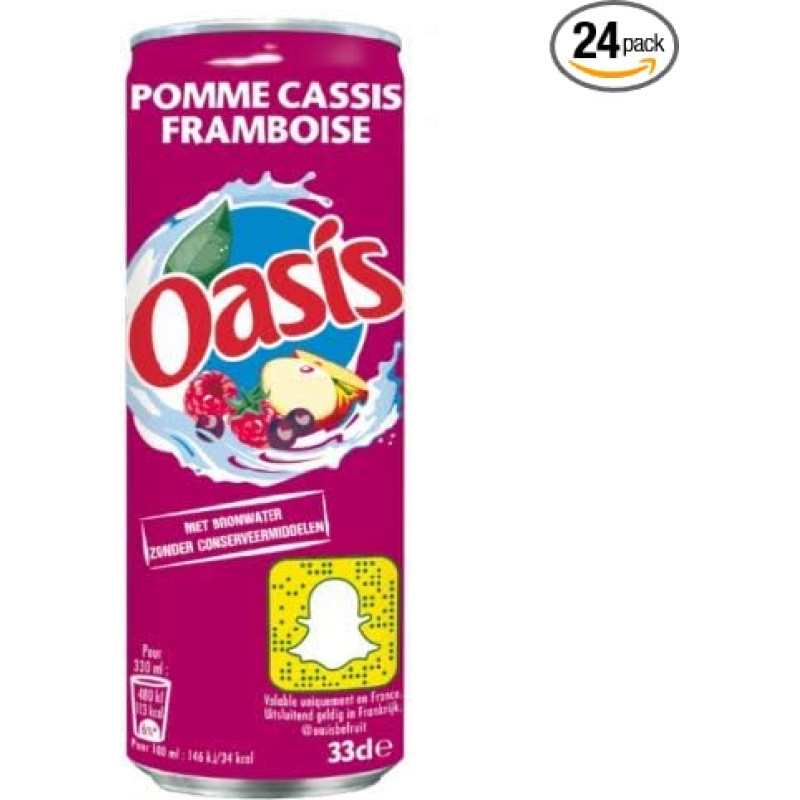 Oasis Apfel Cassis Himbeere 24 x 0,33 litro