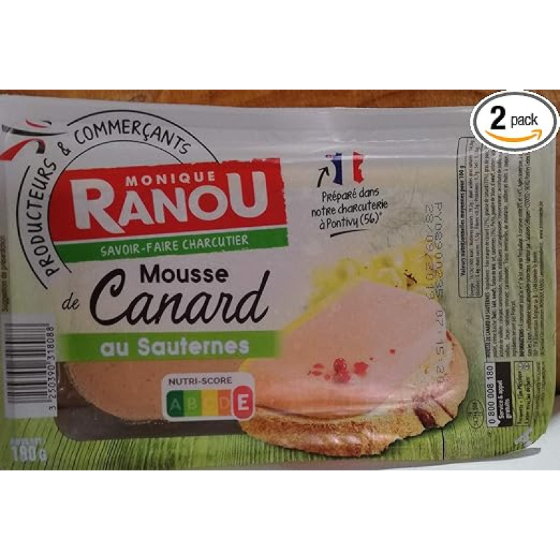 Original French Pate Mousse Canard (Antis) - 2 x 188 g