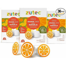Zutec - Apelsinų sulčių kapsulės - suderinamos su Nescafé DG kavos aparatais - 3 pakuotės po 12 kapsulių - 36 kapsulės
