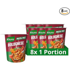 Knorr Pasta Snack Pot Bolognese Skanūs greito paruošimo makaronai, paruošti vos per 5 minutes 8 x 68 g